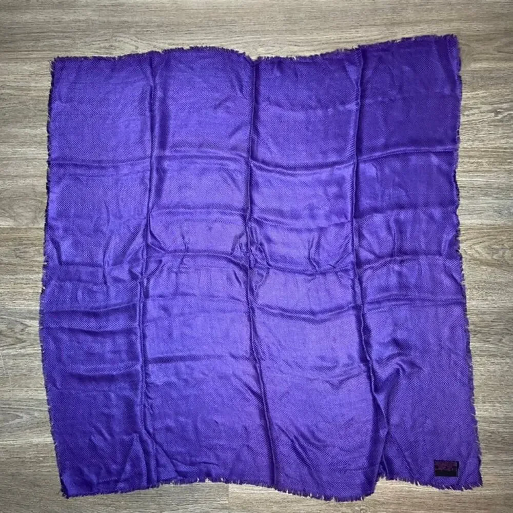 Vintage Liz Sinclair Bright Purple Scarf